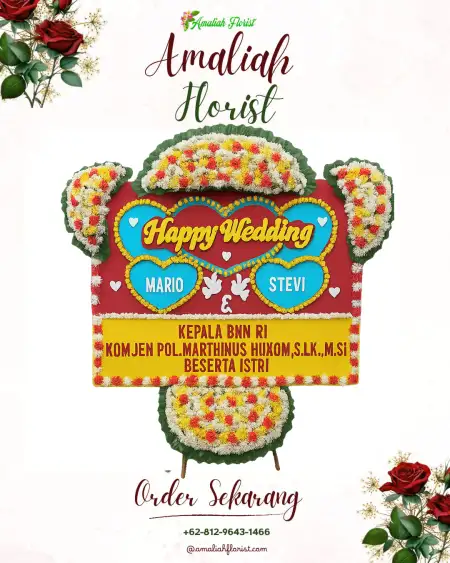 Papan Bunga Pernikahan Wayame